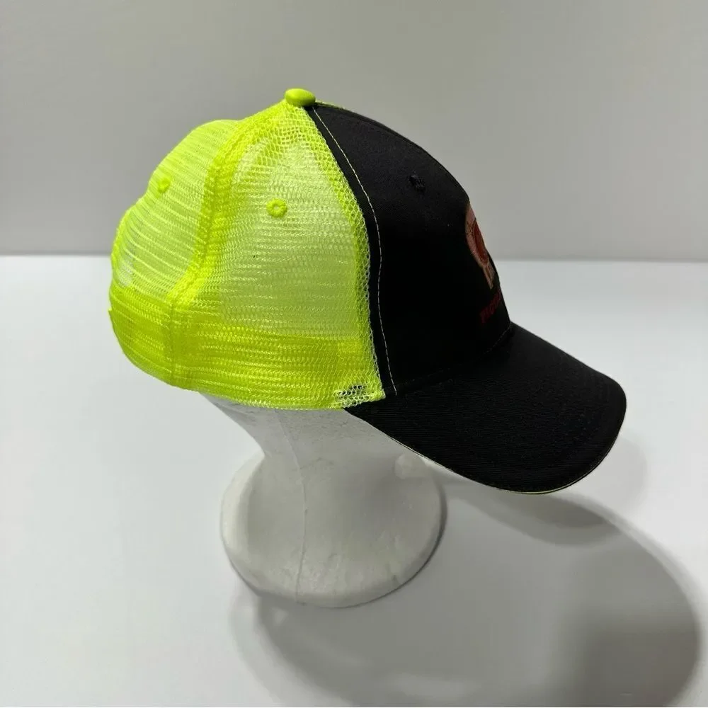 Pigtails Run Trucker Hat Neon Yellow Mesh